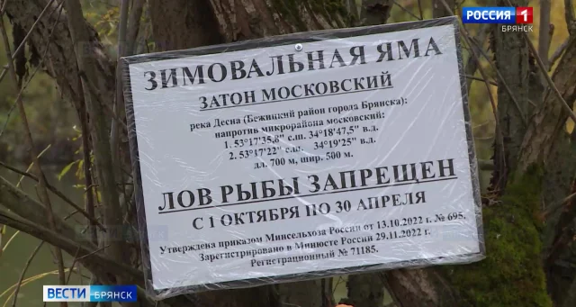 На нерестовых участках Брянщины установили 80 знаков о запрете рыбалки