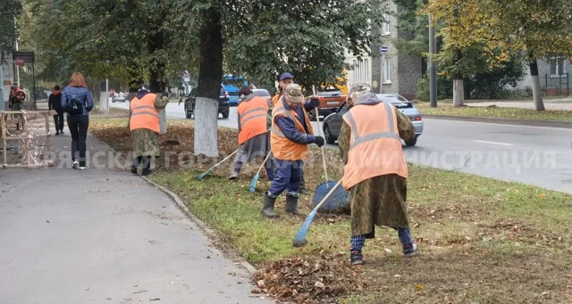 В Брянске начали сезонную чистку дорог и ливневок от листвы